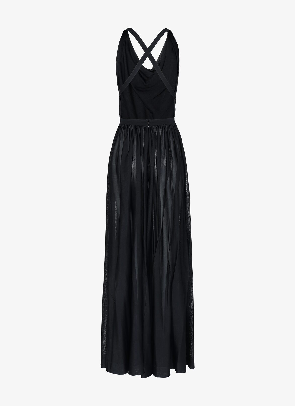 Long Open Back Dress ALAÏA BLACK LONG OPEN BACK DRESS